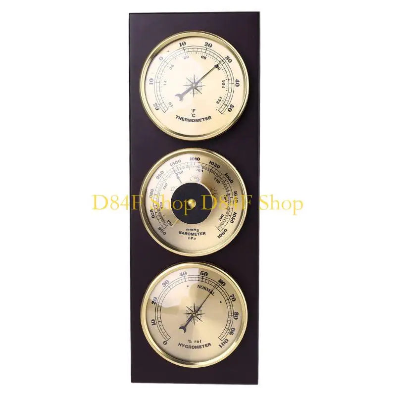 D84F Set Wall Mounted Thermometer Barometer Hygrometer for Household