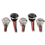 1 pc 16mm Ultra Short Metal Push Button Switch With Wire Momentary Reset With LED Light Flat/High Head 3V5V6V 12V24V Jog Switch