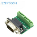 DB9 Male Female Adapter Signals Terminal Module RS232 RS485 Serial To Terminal 9-Pin 9-Hole Connector