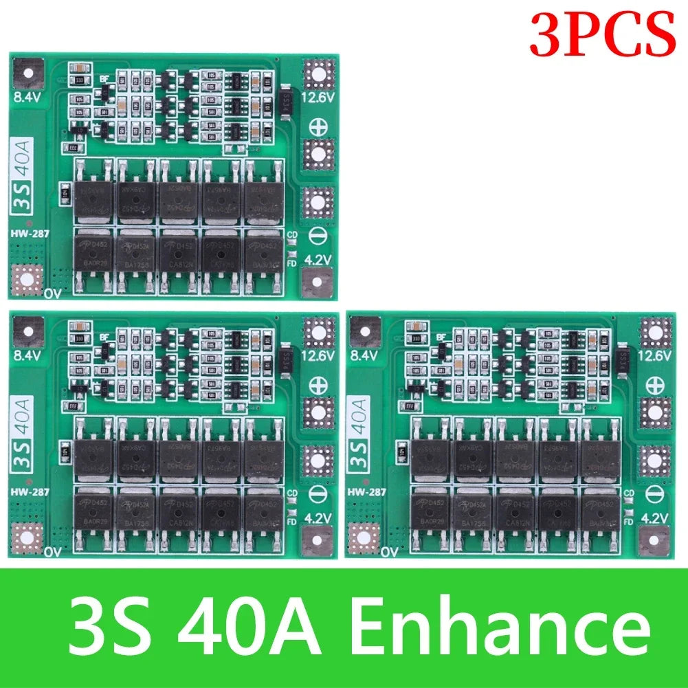 BMS 3S/4S 5A 10A 20A 25A 40A 60A Li-ion Lithium Battery Charger Protection Board 18650 For Drill Motor 12V with Enhance/Balance