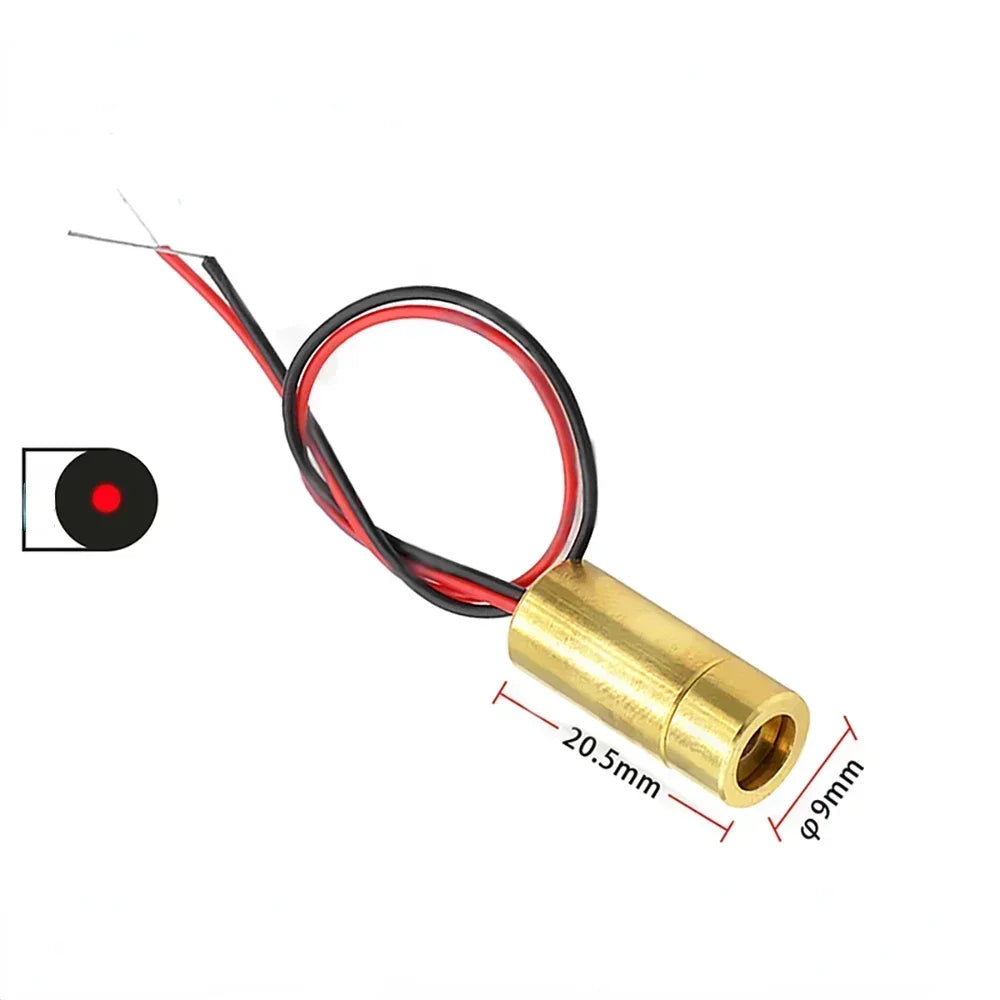 1/3/5pcs 650nm Laser Diode 5mW Laser Head 9mm 3V Red Point / Line / Cross Copper Head Lasers Cross Diode Module Industrial Class