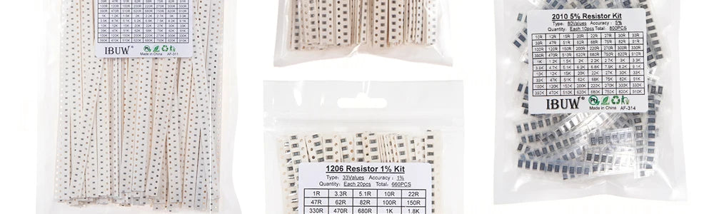 660pcs 200pcs 720pcs 4000pcs 0402 0603 0805 1206 1210 2512 smd resistor kit igmopnrq assorted kit 10k 100k 1k 1r 100r 220r 1% 5%