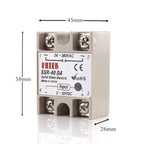 Solid State Relay SSR DA Single Phase 10A 25A 40A 60A 80A 100A 3-32VDC Input 24-380VAC Output for PID Temperature Control