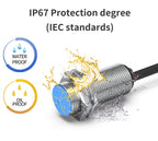 GTRIC Hall Effect Magnetic Proximity Sensor Switch NJK5002C Series M12 Sensing Distance 10mm DC10-30V NPN PNP N or S Pole