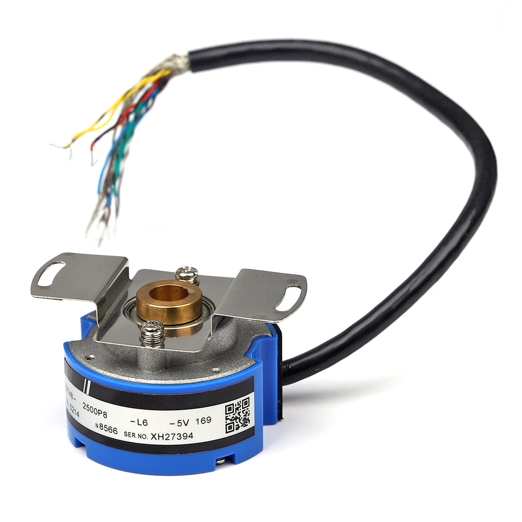 OIH48-TS5207N500 48MM Through-Hole Shaft Rotary Encoder 500/1000/1024/2500 PPR Incremental Servo Motors Encoder 4/6/8/10 Poles