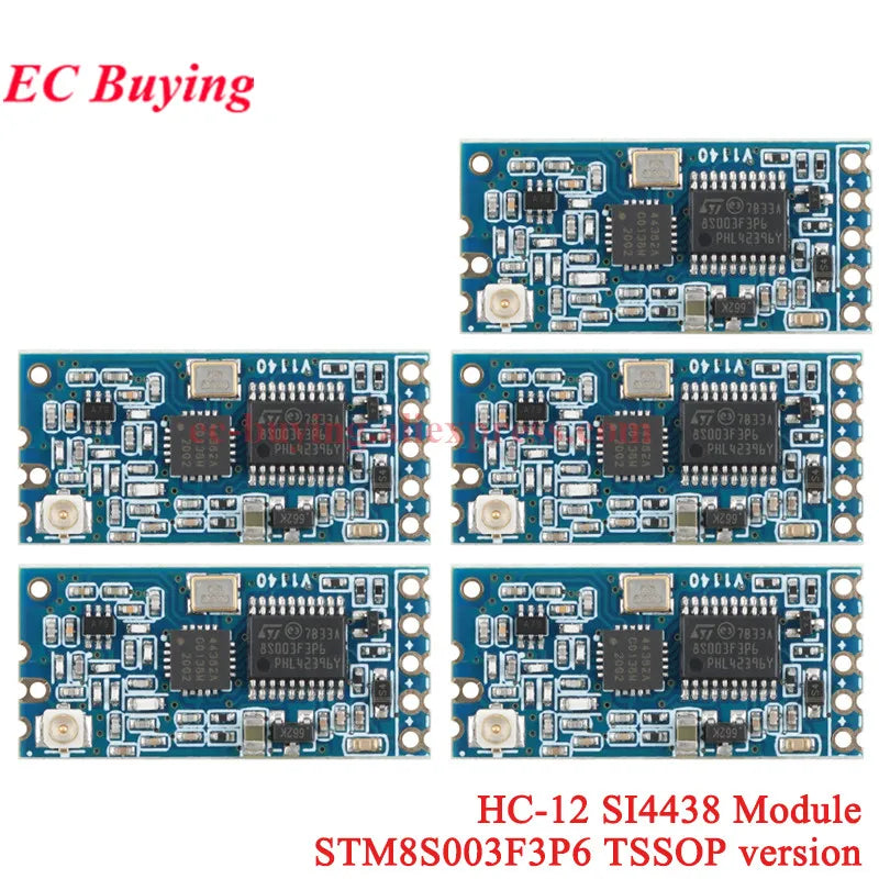 20Pcs/1pc HC-12 433Mhz SI4438 SI4463 Wireless Serial Port Module 1000m UART 3.3V/5V TTL Level With Antenna Bluetooth-compatible
