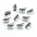 10pcs  3Pins Long handle Roller Lever Arm SPDT 12* 6 *6mm TIAIHUA Mous  Switch 1A 125V AC Micro Limit Switch