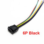 2 4 6 Pin USB-C Type Waterproof USB Connector Direct Compression Female Base Female Socket Charging Interface With Welding Wire