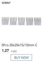 Extruded Aluminum Heatsink For High Power LED IC Chip Cooler Radiator Heat Sink Drop Ship 100*25*10mm