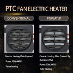 12V 24V 48V 110V 220V PTC Heater 50~400W Ceramic Thermostatic Insulated Heater With Fan Pet Insulation Incubator Electric Heater
