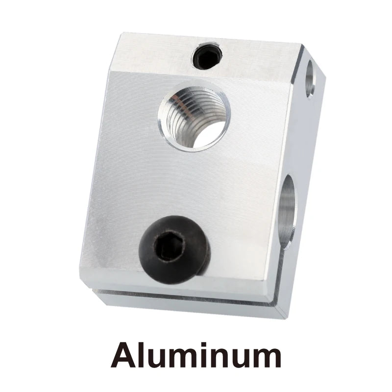 Mellow 1Pcs Aluminum/Copper Prusa Mini Heater Block For PT100 Sensor Cartridge Thermocouple&Thermistor HotEnd For 3D Printer Kit