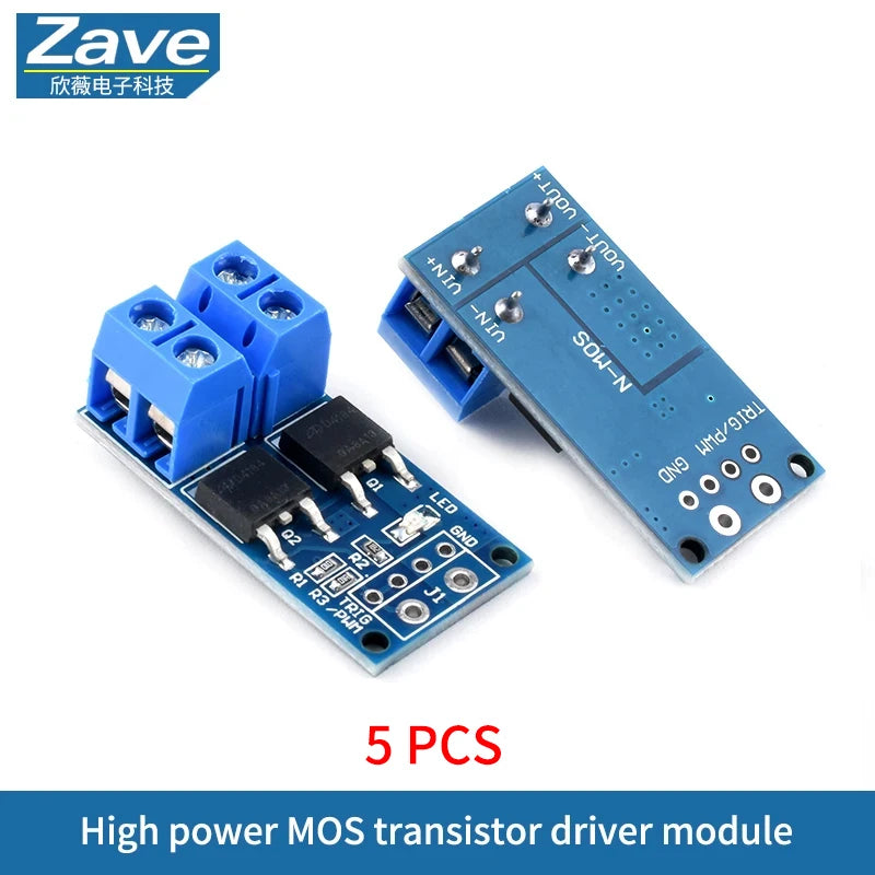 1/5pcs high-power MOSFET field-effect transistor trigger switch driver module PWM regulation electronic switch control board