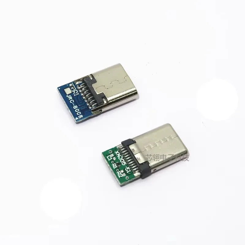 USB 3.1 Type C Male/Female Connectors Jack Tail 24pin USB Male Plug Electric Terminals Welding DIY Data Cable Support PCB Board