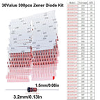 DIP SMD Zener Diode TVS Diodes Fast Switching Schottky Diode Assorted Kit DIY Mix Electronic set