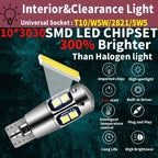 2x W5W T10 LED CANBUS No Error 5W5 12V 10W 950Lm Super Bright Car Interior Side Light 194 3030 SMD Auto Bulb White Amber Red