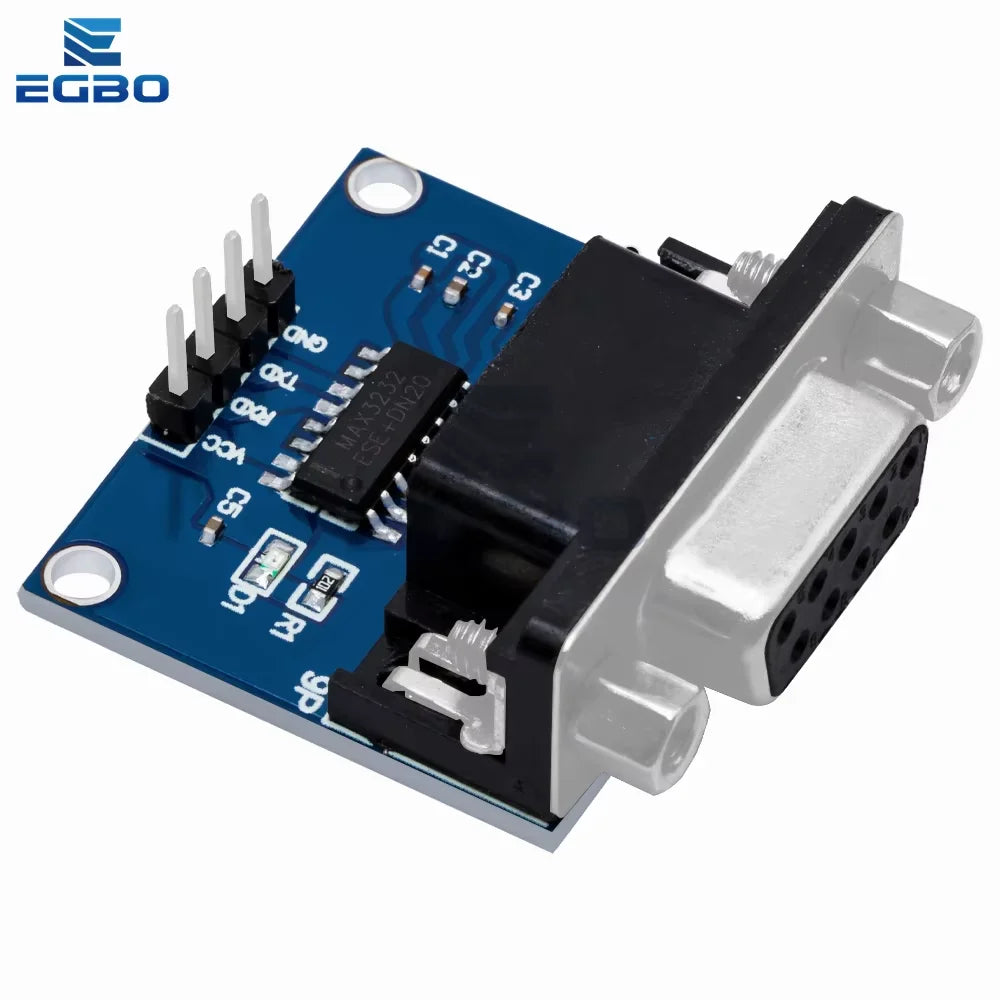 1PCS  MAX3232 RS232 to TTL Serial Port Converter Module DB9 Connector MAX232