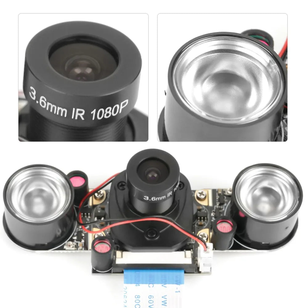 5 Million Pixels Night Vision Camera Module Adjustable Focus 3.3V IR CUT Camera Module for Raspberry Pi Camera Module