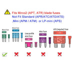 Micro2 Fuse Taps - Upgraded RV Camper Inline Fuse Tap, 12V ATR Add-a-Circuit Blade Fuse Tap Adapter with 5 Amp Micro2 Fuse