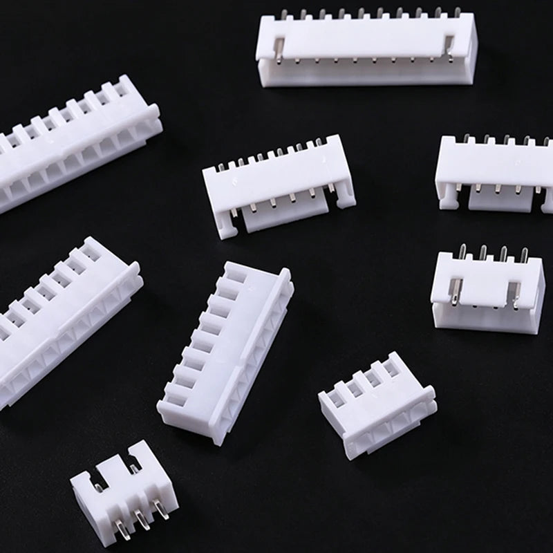 100Pcs JST XH2.54 Connector Kit 2 3 4 5 Pin Male Female Plastic Shell Wire Terminals Male Plug & Female Socket for Electronics