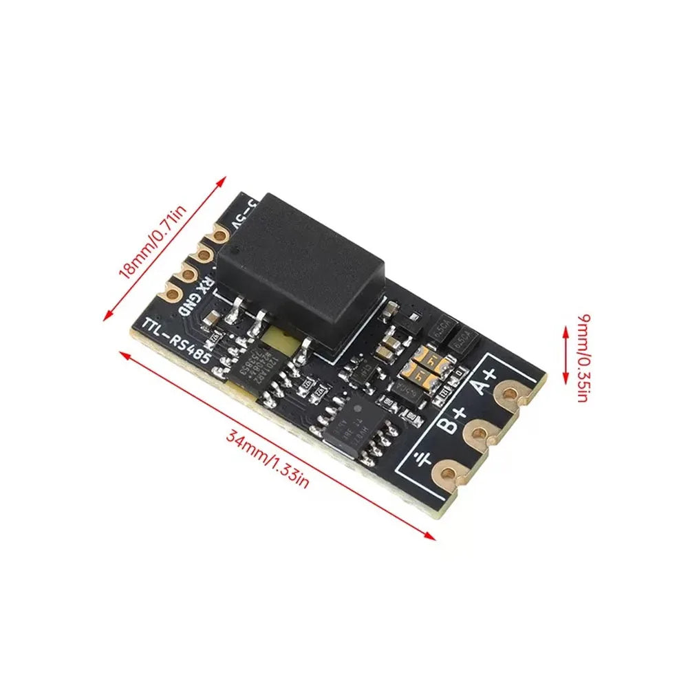 Isolated TTL to RS485 Converter Module 3.3V/5V, Auto Direction Switching, High-Speed 2Mbps for UART Serial Communication