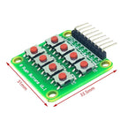 5/10pcs 2x4 Keypad 4x2 Keypad 8 Push Buttons V1.00 Key Board Matrix Keyboard Button for Arduino AVR PIC 2*4 Module AVR PIC