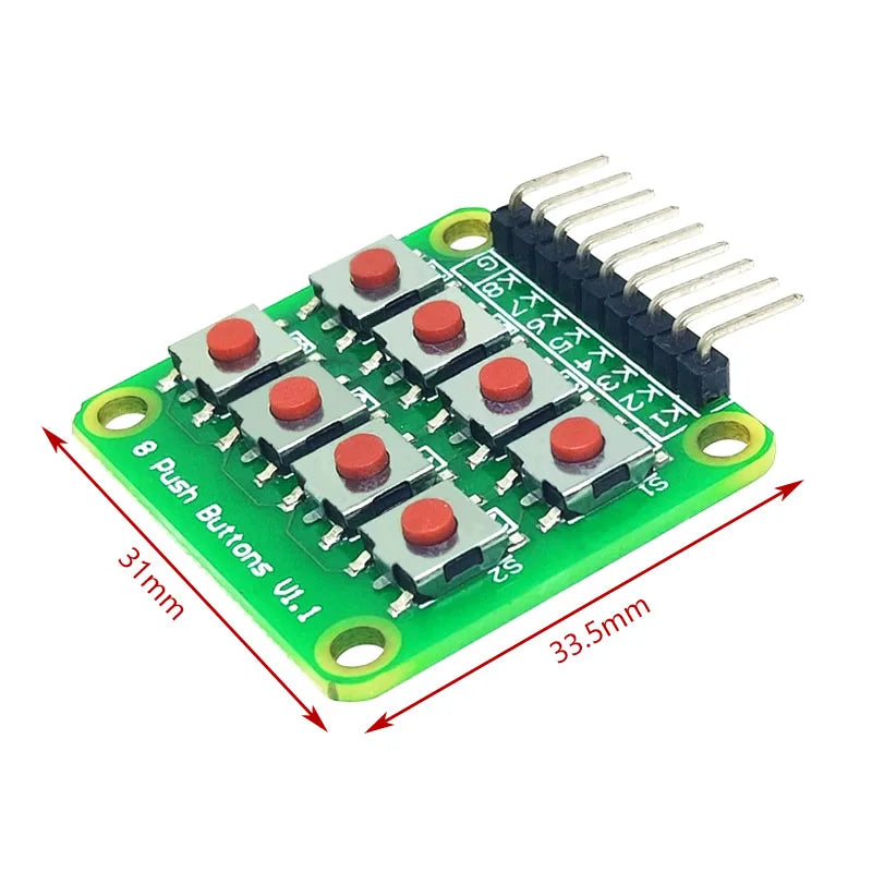 5/10pcs 2x4 Keypad 4x2 Keypad 8 Push Buttons V1.00 Key Board Matrix Keyboard Button for Arduino AVR PIC 2*4 Module AVR PIC