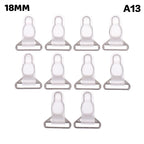 10Pcs 10/12/15/18MM Metal Adjust Buckle For Corset Leg Garter Belt Clip Hook Suspender Ends Buckles Hosiery Stocking Grips