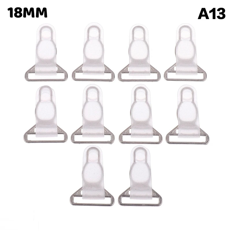 10Pcs 10/12/15/18MM Metal Adjust Buckle For Corset Leg Garter Belt Clip Hook Suspender Ends Buckles Hosiery Stocking Grips