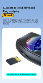AUX Bluetooth 5.4 Audio Adapter Receiver Transmitter 4 in 1 With Display Screen Support TF Card For Car TV PC Speaker 3.5mm