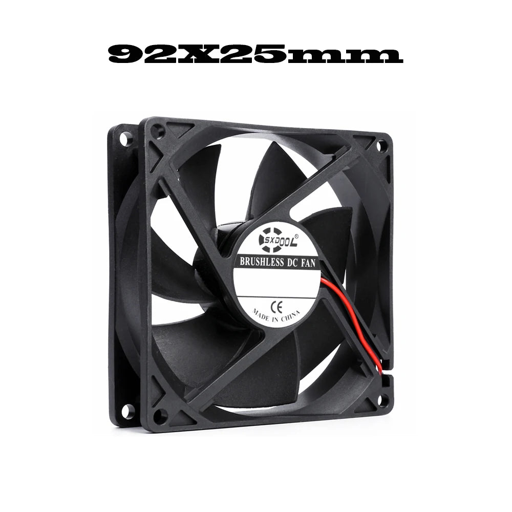 40mm 50mm 60mm 70mm 80mm 92mm 120mm DC 5V 12V 24V Axial Cooling Brushless Motor Case Quiet Fan 2PIN Sleeve Bearing