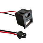 Double Layer USB Socket Type-C Female + USB A Female Charging Power Socket with JST SM Connector Wire for LED Light Power Supply
