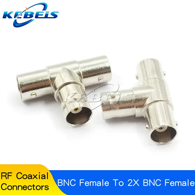 1PCS BNC to BNC Adapter Male to Female Dual Way Tee Flange BNC-KKF-KKY-KK-KKK-JJJ-KKJ-KKJ-JKW-JJ-JKQ9 RF Connector
