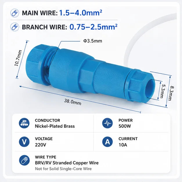 1/5/10PCS T-Tap Piercing Wire Connectors Quick Lock Self Stripping Terminal Block Low Voltage LED Cable Splice Kit