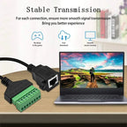 Rj45 to Screw Terminal Block 8P Connector Ethernet Rj45 Male Female to 8 Pin Screw Terminal Network Adapter Cable For CCTV DVR
