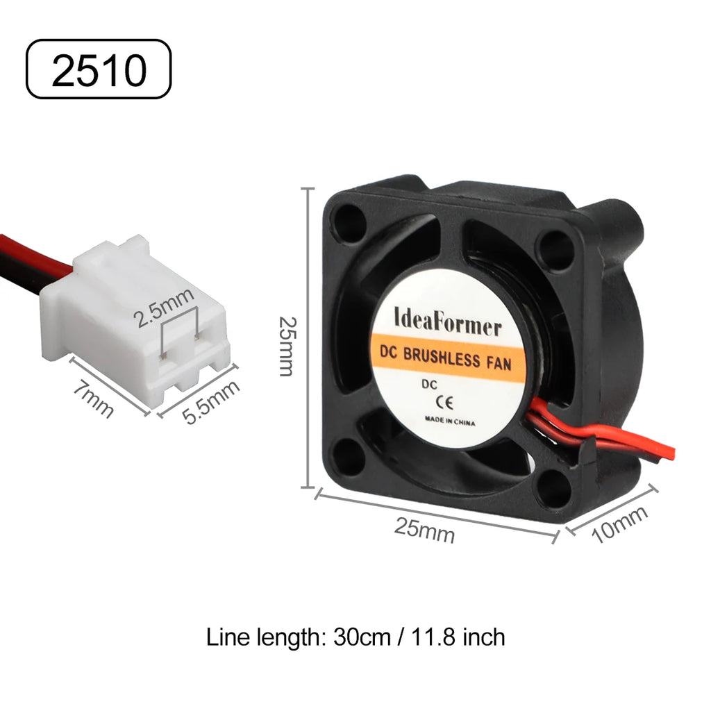 DC Cooling Fan 5V 12V 24V 3010/4010/5015/5010 Dupont Wire Cooler 5015 Turbo Blower Radiator Fans for 3D Printer Cooling