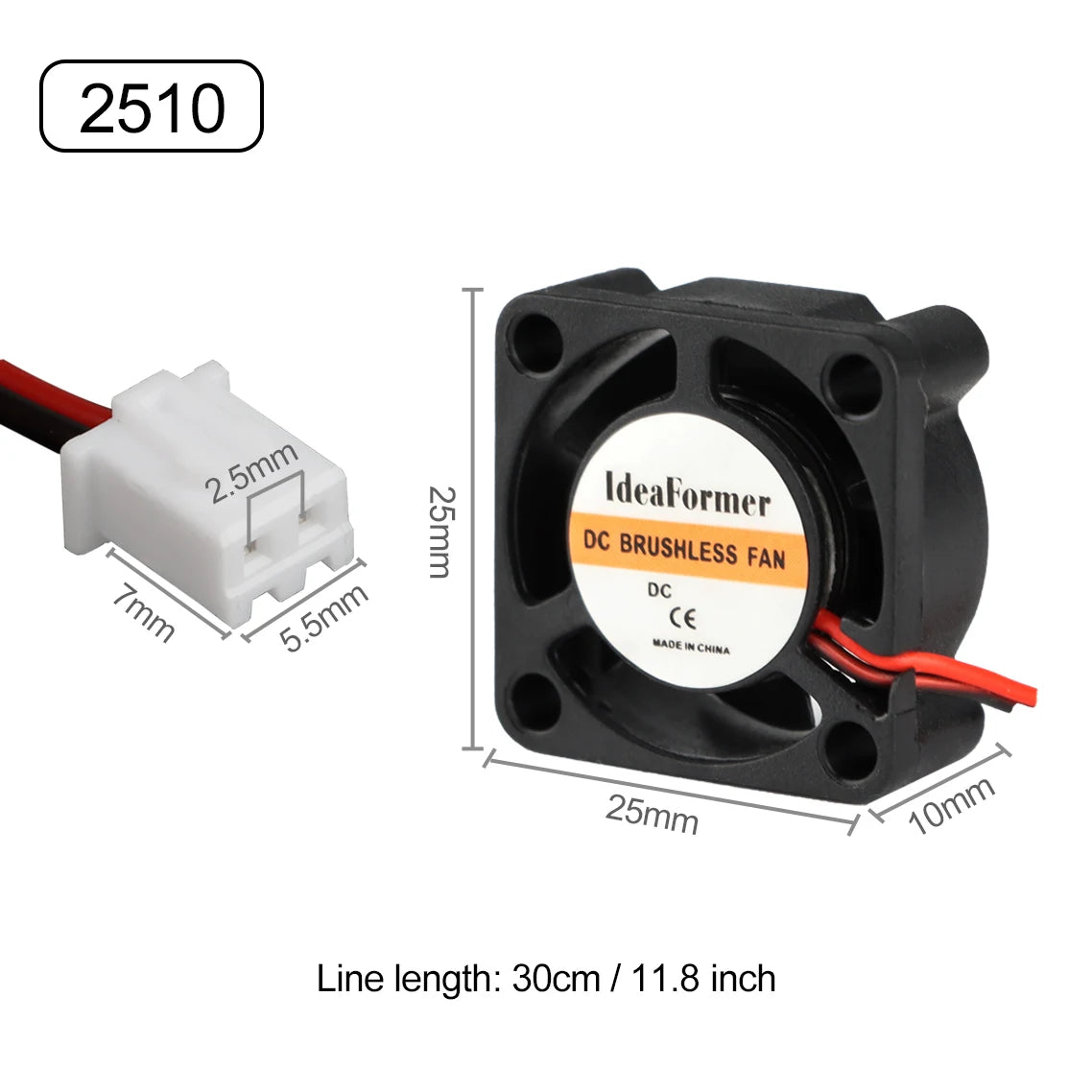 DC Cooling Fan 5V 12V 24V 3010/4010/5015/5010 Dupont Wire Cooler 5015 Turbo Blower Radiator Fans for 3D Printer Cooling