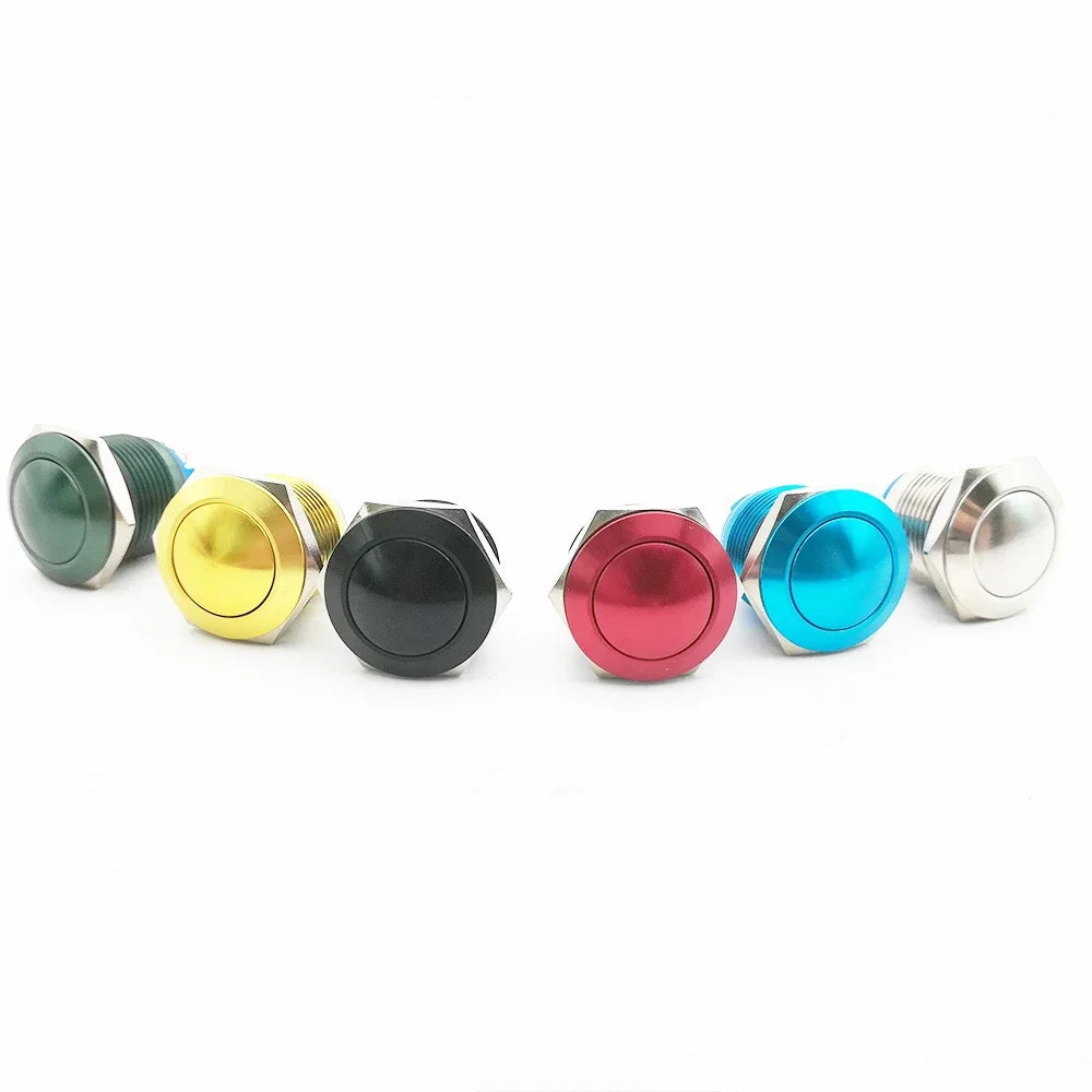 Screw Electronic Button Switch Metal Pressure Switch Waterproof Momentary Push Button 12v 240v Switches 12/16/19/22mm