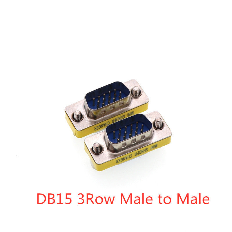 1PCS Mini Gender Changer Adapter DB9/DB15 VGA Male to Female/Male to Male/Female to Female RS232 Serial Plug Com Connector
