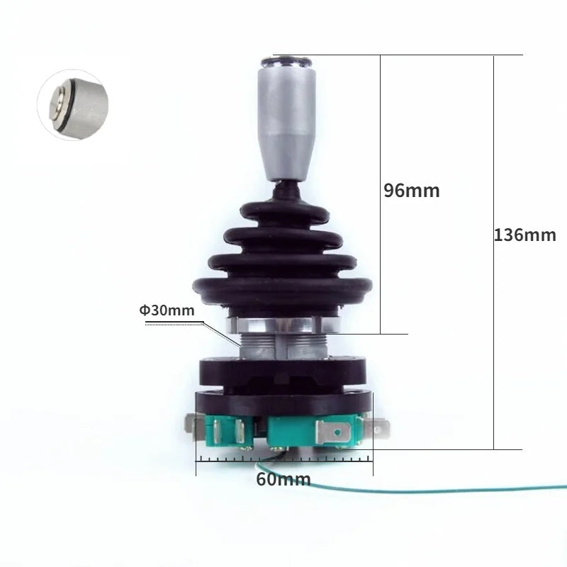 30mm Joystick Switch with Push Button Switch Momentary 4 Position Latching Rocker Switch Monolever Cross Switch HKF4-11A-4
