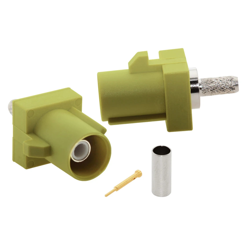 1pc  Fakra Male Plug A/B/C/D/E/F/G/H/I/K/Z RF Coaxial Connectors Soldering Wire for RG316 /RG174 Pigtail Cable Wholesale