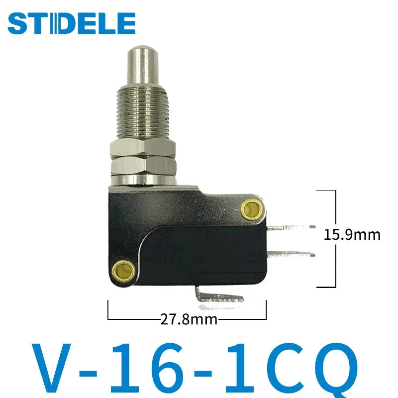 V-16 series micro-motion button limit travel switch with 3 pins, suitable for coffee machine and other small household appliance