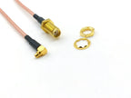 SMA Female Nut Jack To MMCX Male Plug Right Angle Pigtail Adapter Cable RG316 New