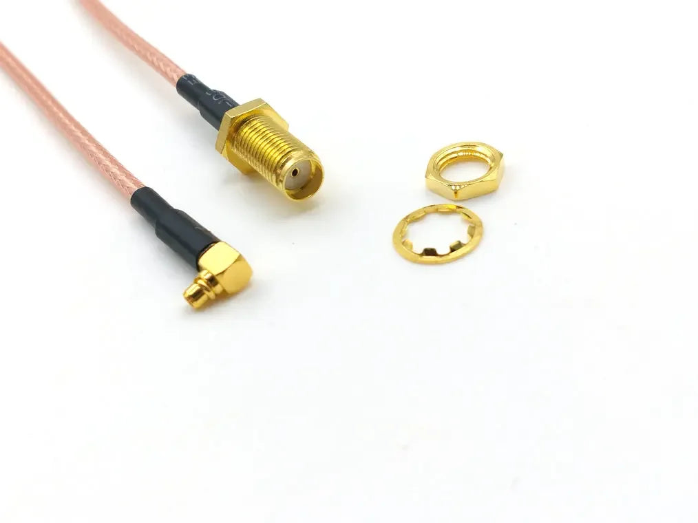 SMA Female Nut Jack To MMCX Male Plug Right Angle Pigtail Adapter Cable RG316 New