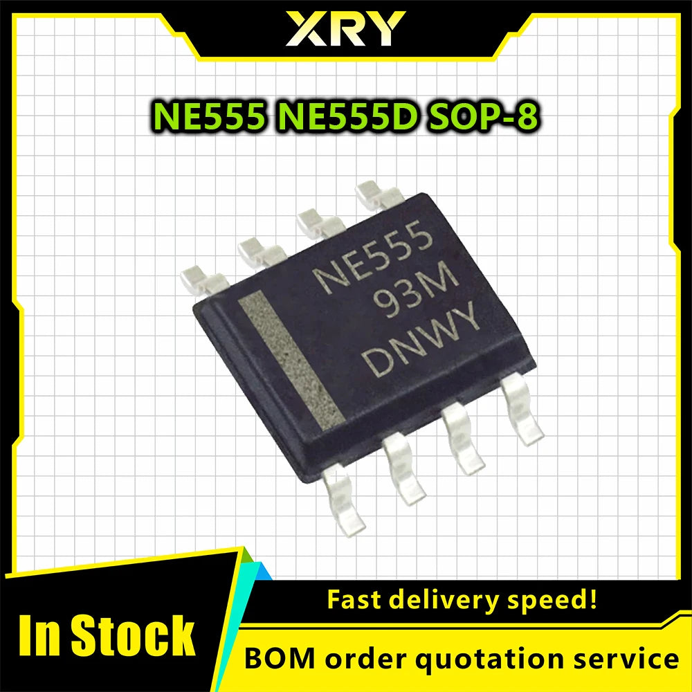 XRY 20-50-100PCS NE555 555 SOP8 NE555D SOP Timers SMD SOP-8 new and original IC Chipset