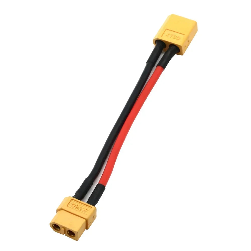 XT60 Parallel Battery Connector 3-Way 12AWG Silicone Wire Male/Female Dual Extension Y Splitter 100mm for Battery Charger Motor