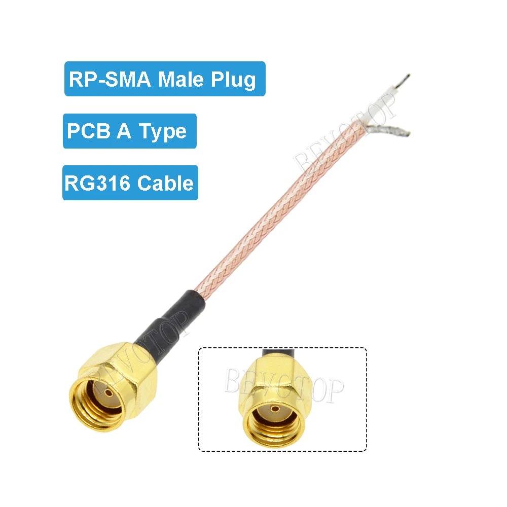 10PCS Single End SMA Female to PCB Soldering Pigtail RG316 Cable WIFI Wireless Router GPS GPRS Low Loss Jackplug Wire Connector