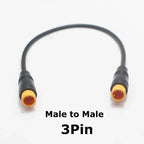 1Pcs 200mm M8 Electric Bicycle Butt Joint 4P Line 2P Waterproof 3P for Ebike Display Female Male Optional Connector 5P 6P
