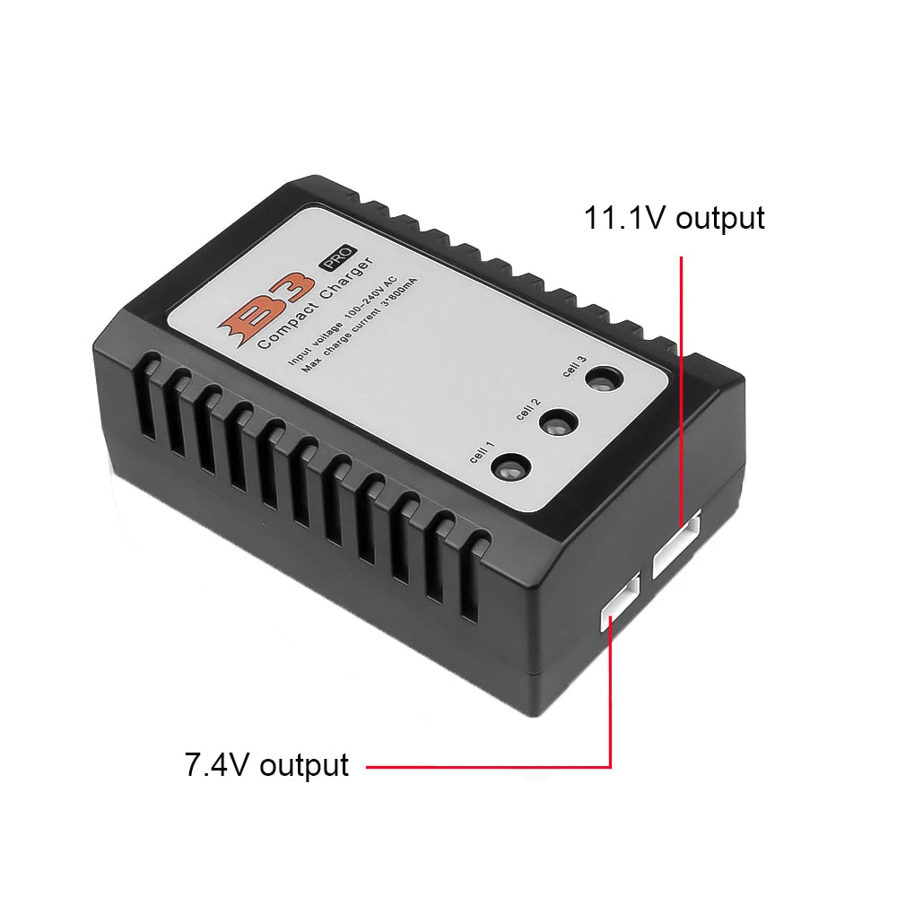 For iMAX B3 PRO 10W Intelligent Compact Charger Battery 2S-3S Lipo Balance lithium RC Discharger 7.4V/11.1V EU Plug Power Supply