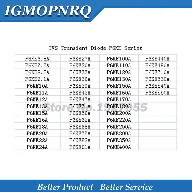 20PCS P6KE100A 100A P6KE150A 150A P6KE160A 160A P6KE180A 180A P6KE200A 200A P6KE220A 220A P6KE250A 250A TVS Diode P6KE
