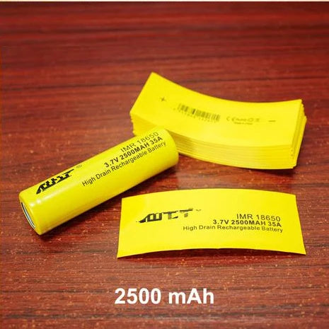 100pcs/lot 18650 lithium battery packaging skin PVC heat shrinkable sleeve battery packaging tube insulation shrink film
